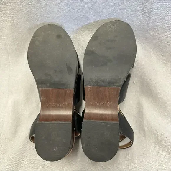 Vionic Faye black leather t strap closed toe clog US Size 9 Euro 41 - Picture 11 of 15